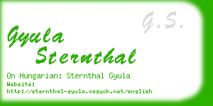 gyula sternthal business card